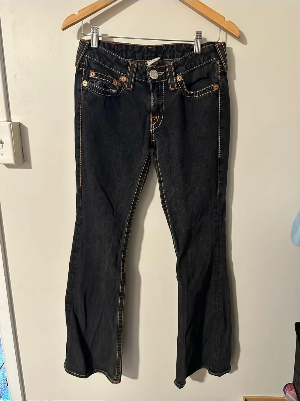 Vintage Y2K True Religion Becky low rise boot cut jeans black